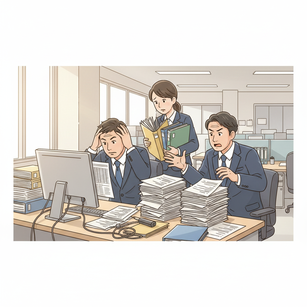 課題シーンのイラスト
