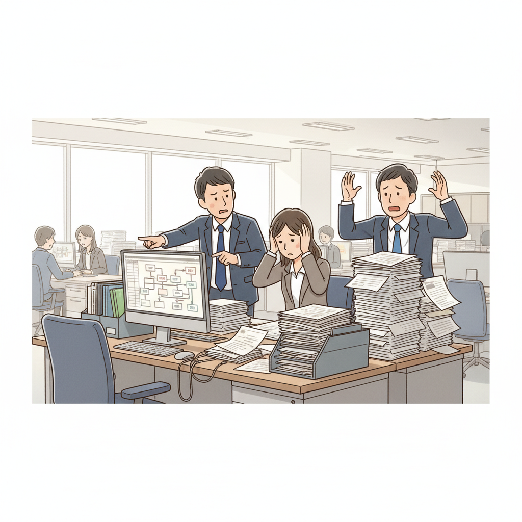 課題シーンのイラスト