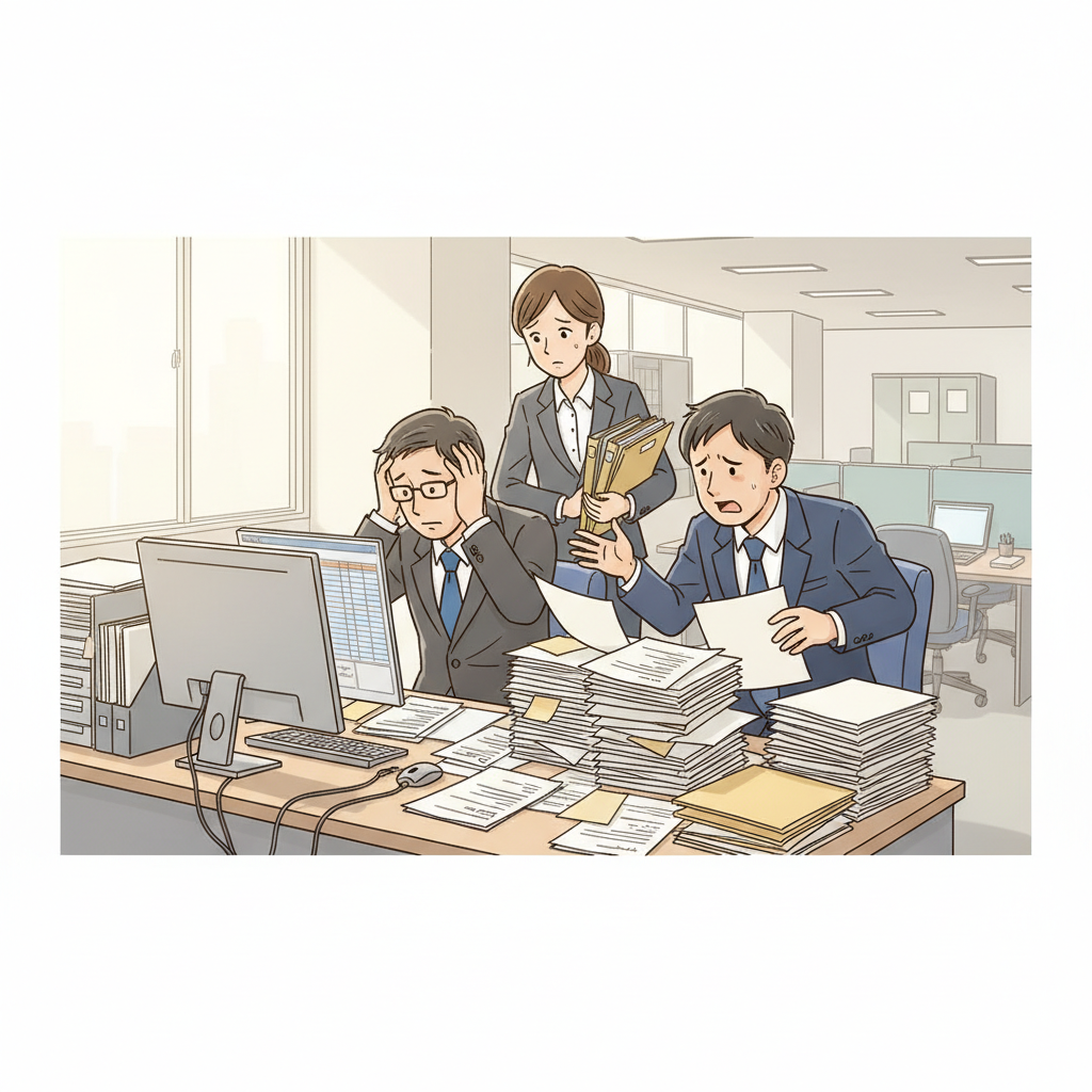 課題シーンのイラスト