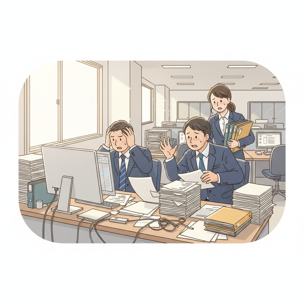 課題シーンのイラスト