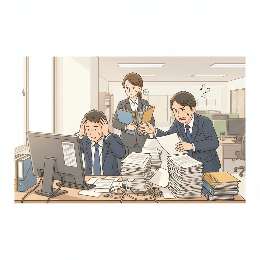 課題シーンのイラスト