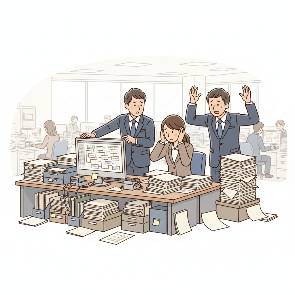 課題シーンのイラスト