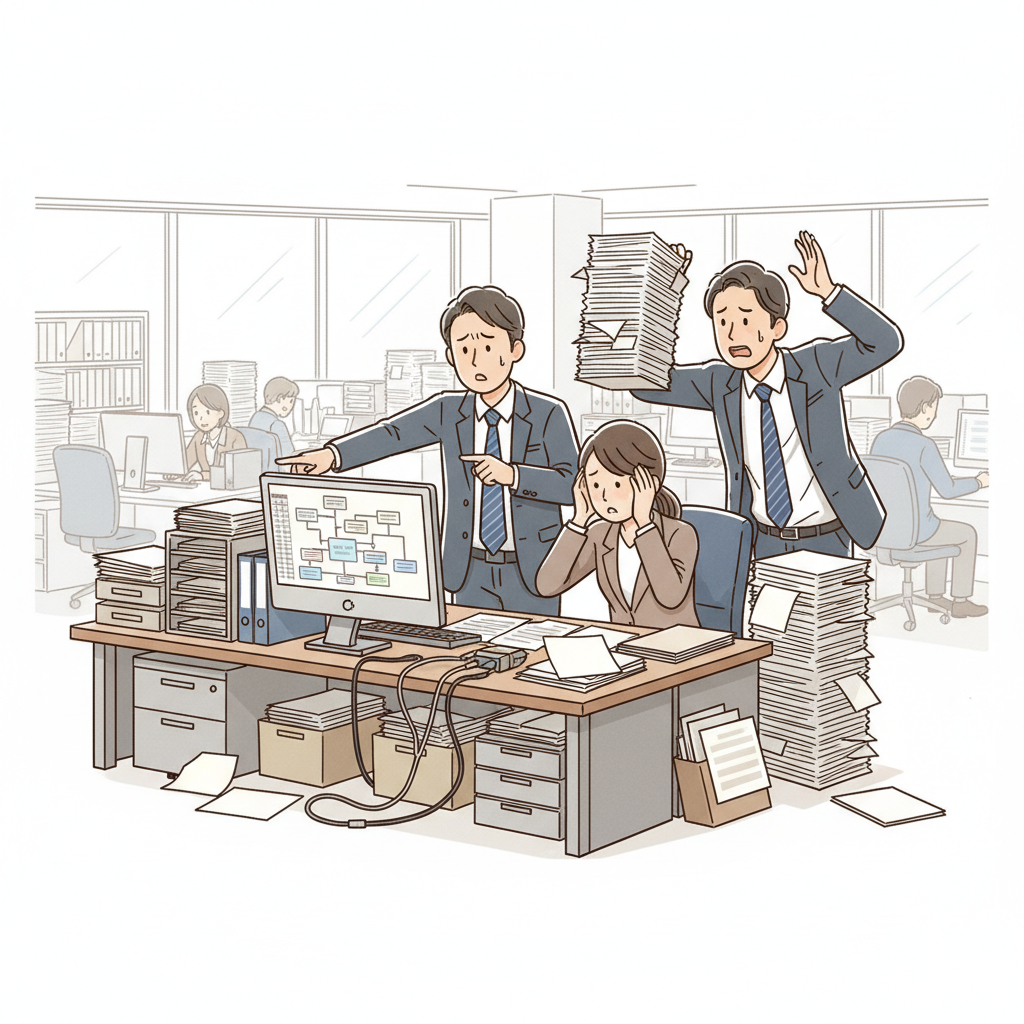 課題シーンのイラスト