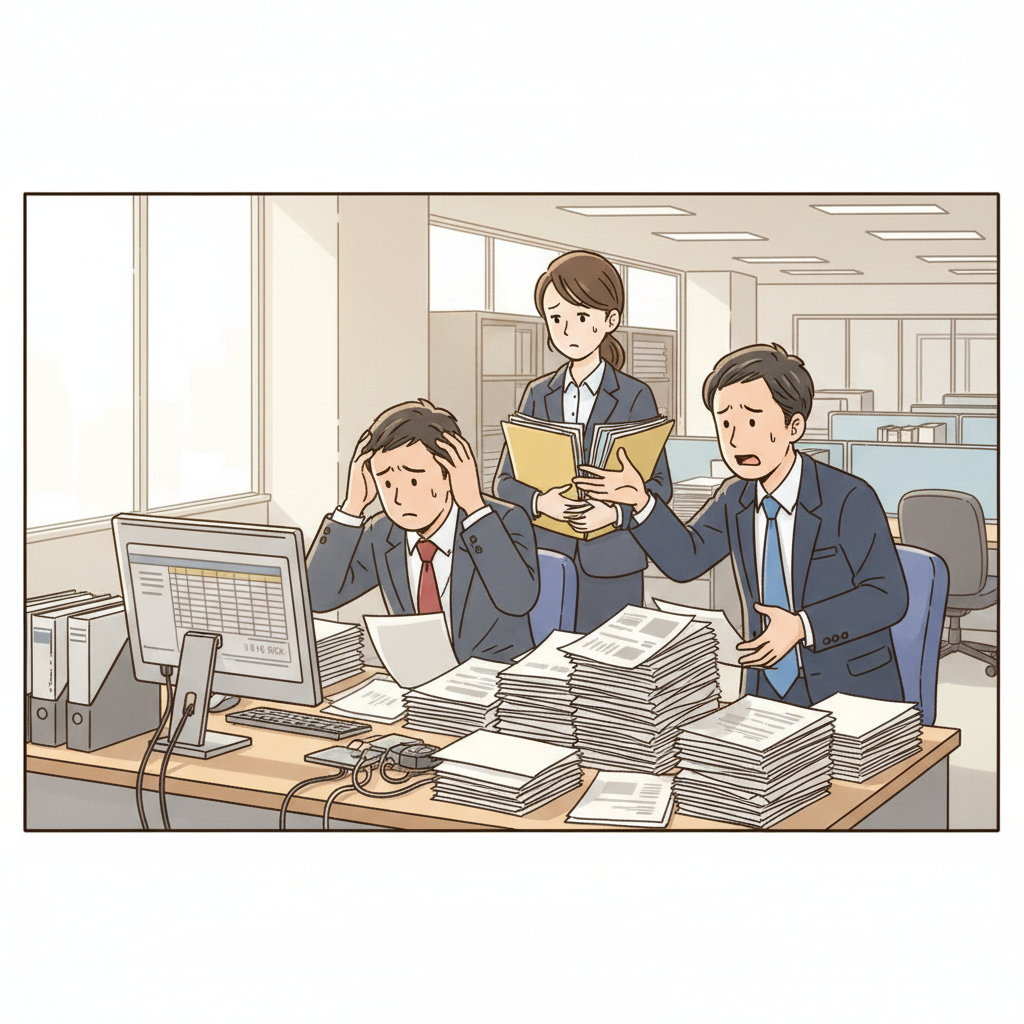 課題シーンのイラスト