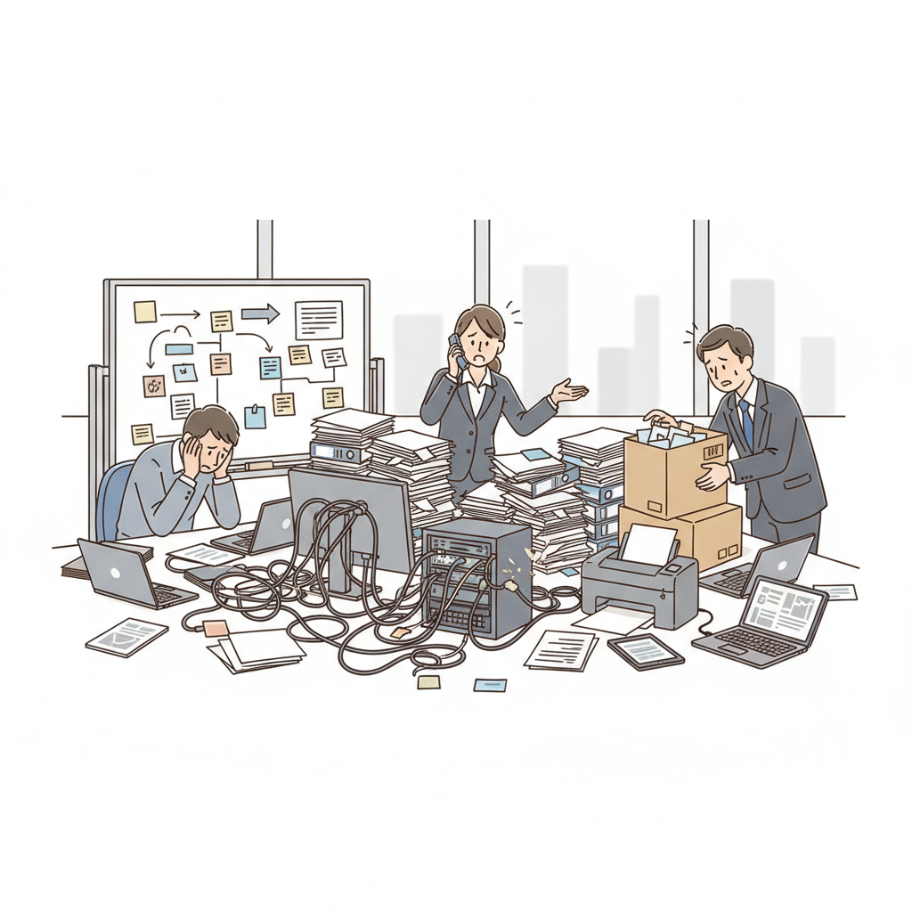 課題シーンのイラスト
