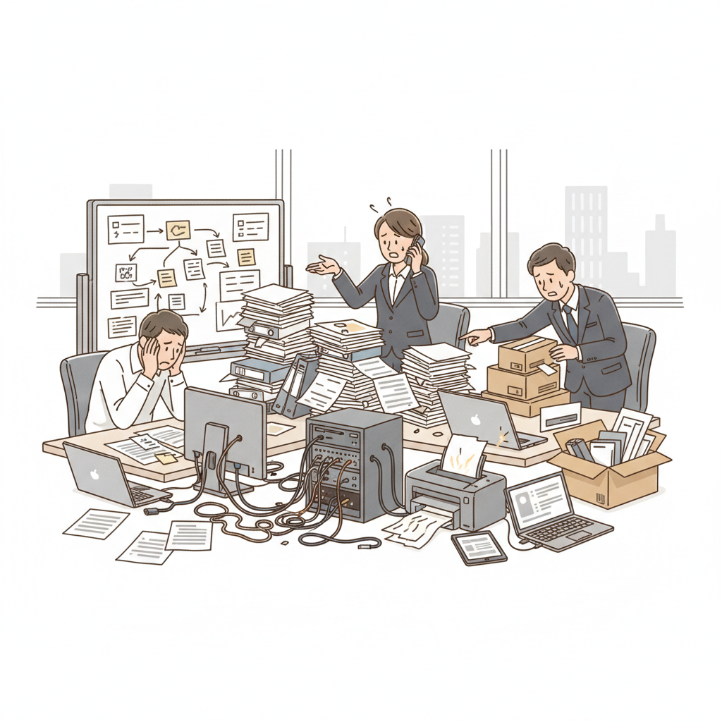 課題シーンのイラスト