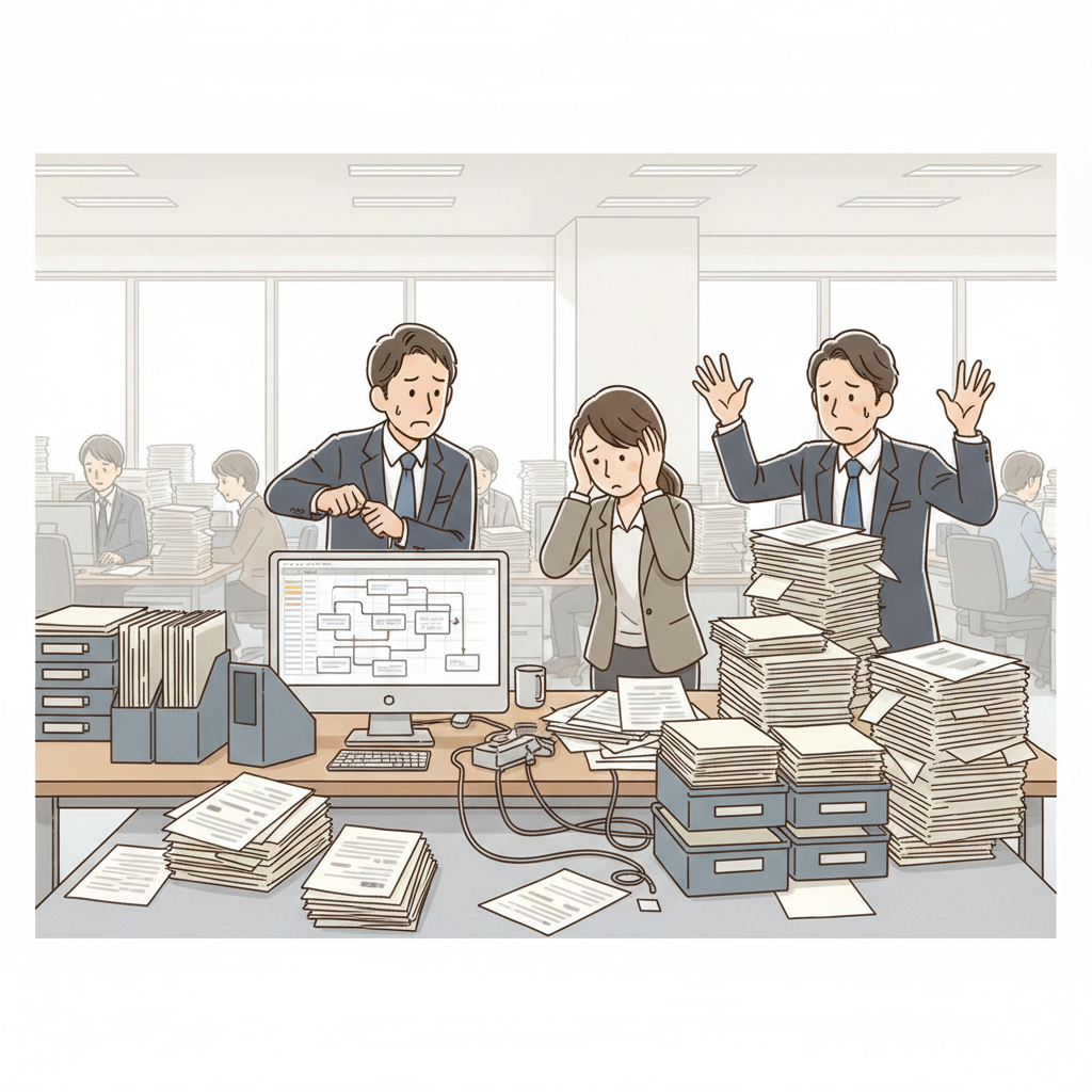 課題シーンのイラスト