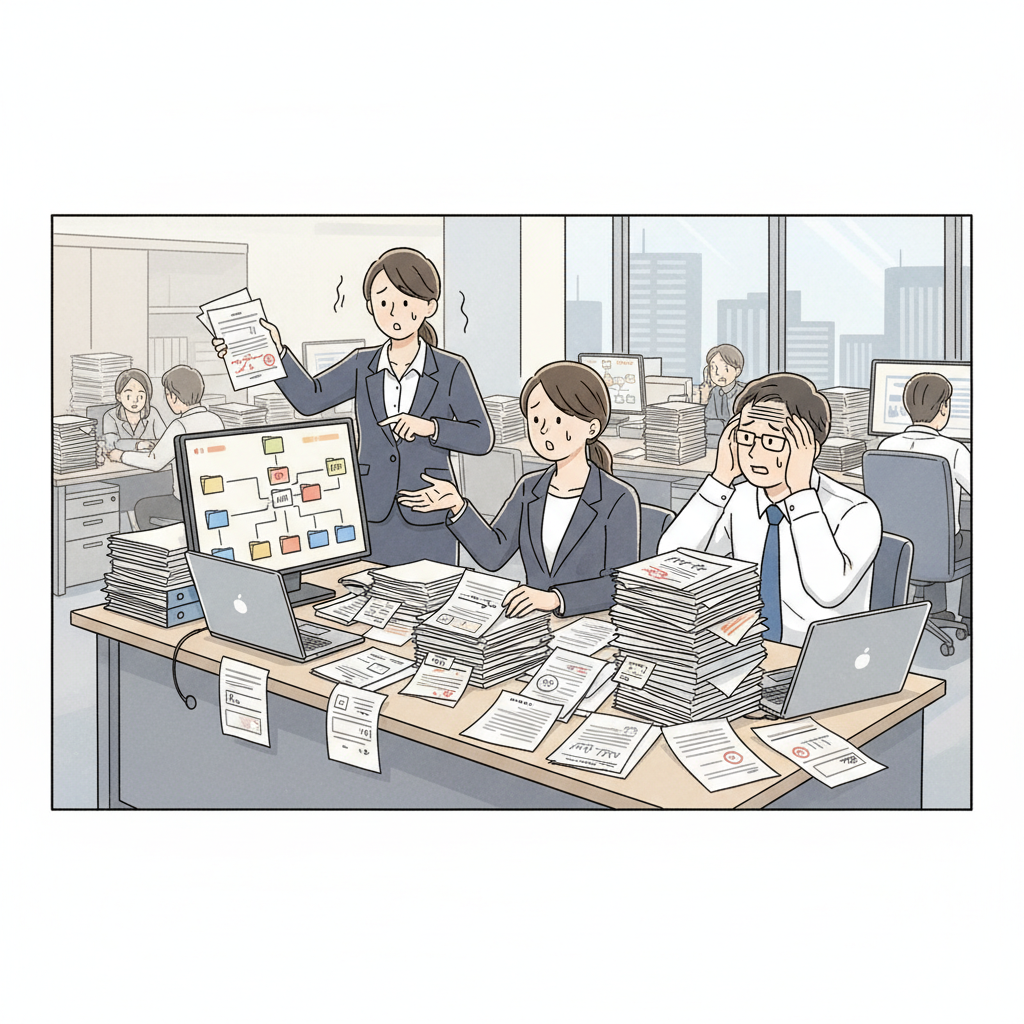 課題シーンのイラスト