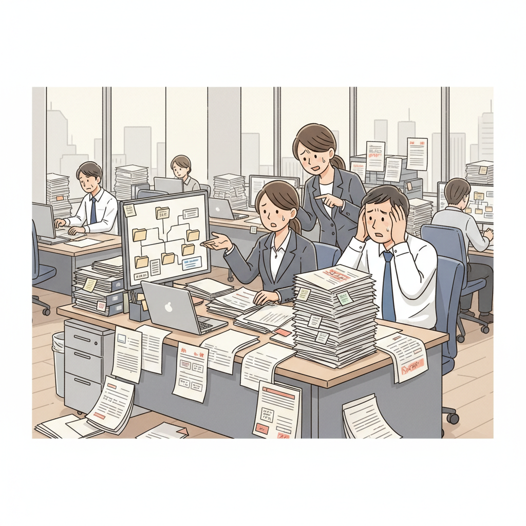 課題シーンのイラスト