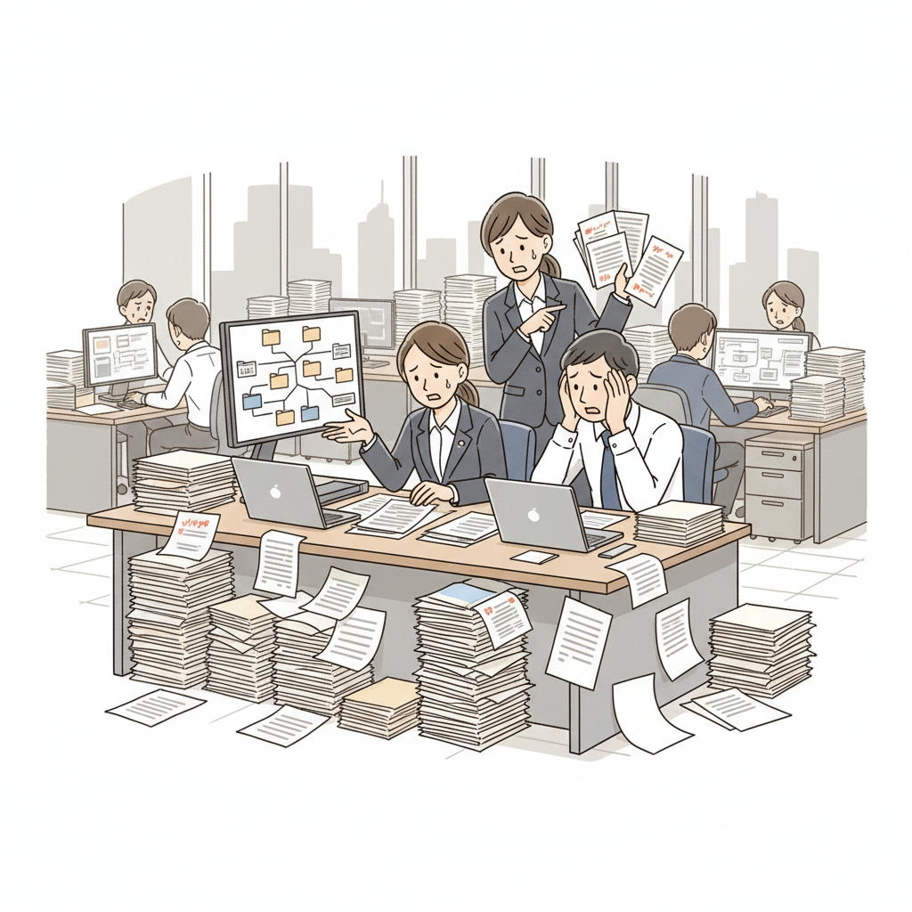 課題シーンのイラスト