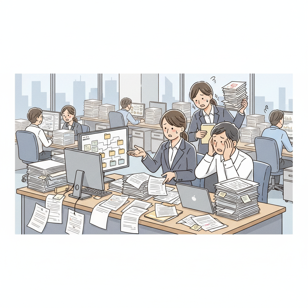 課題シーンのイラスト