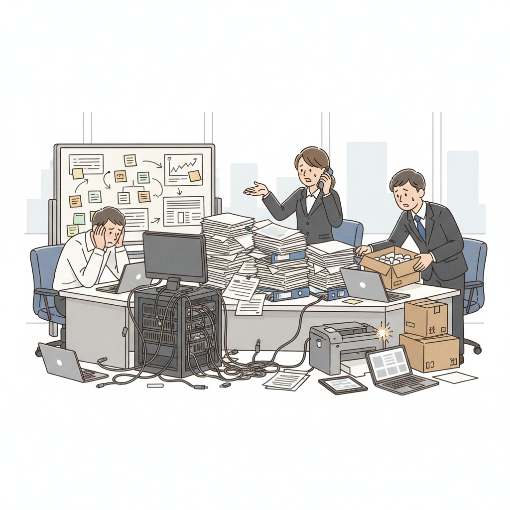 課題シーンのイラスト