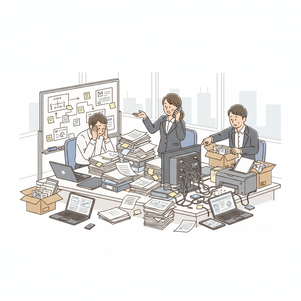 課題シーンのイラスト