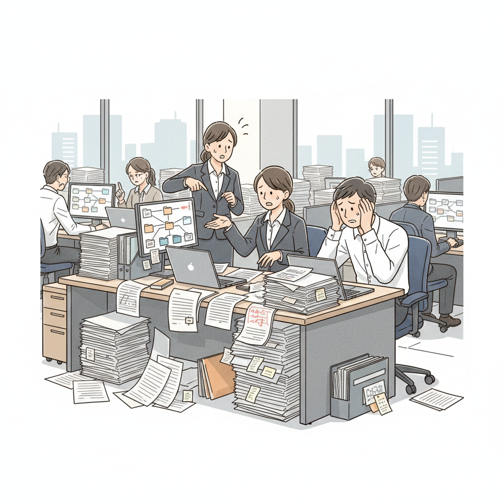 課題シーンのイラスト