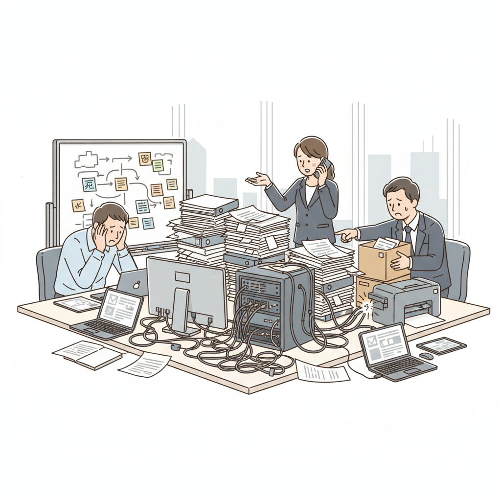 課題シーンのイラスト