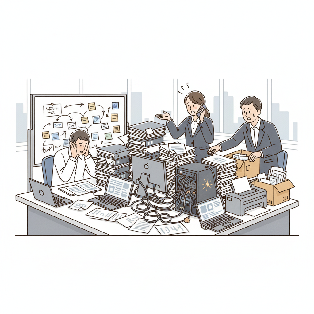 課題シーンのイラスト