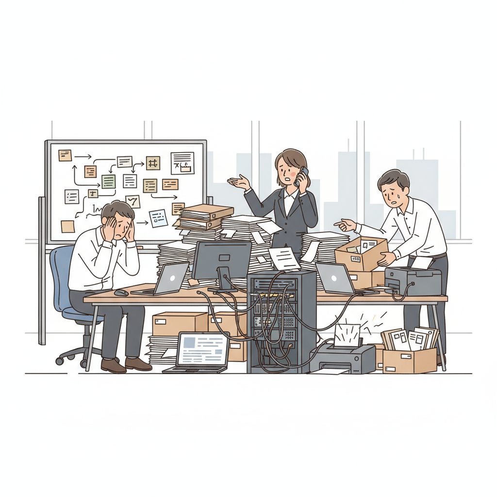 課題シーンのイラスト