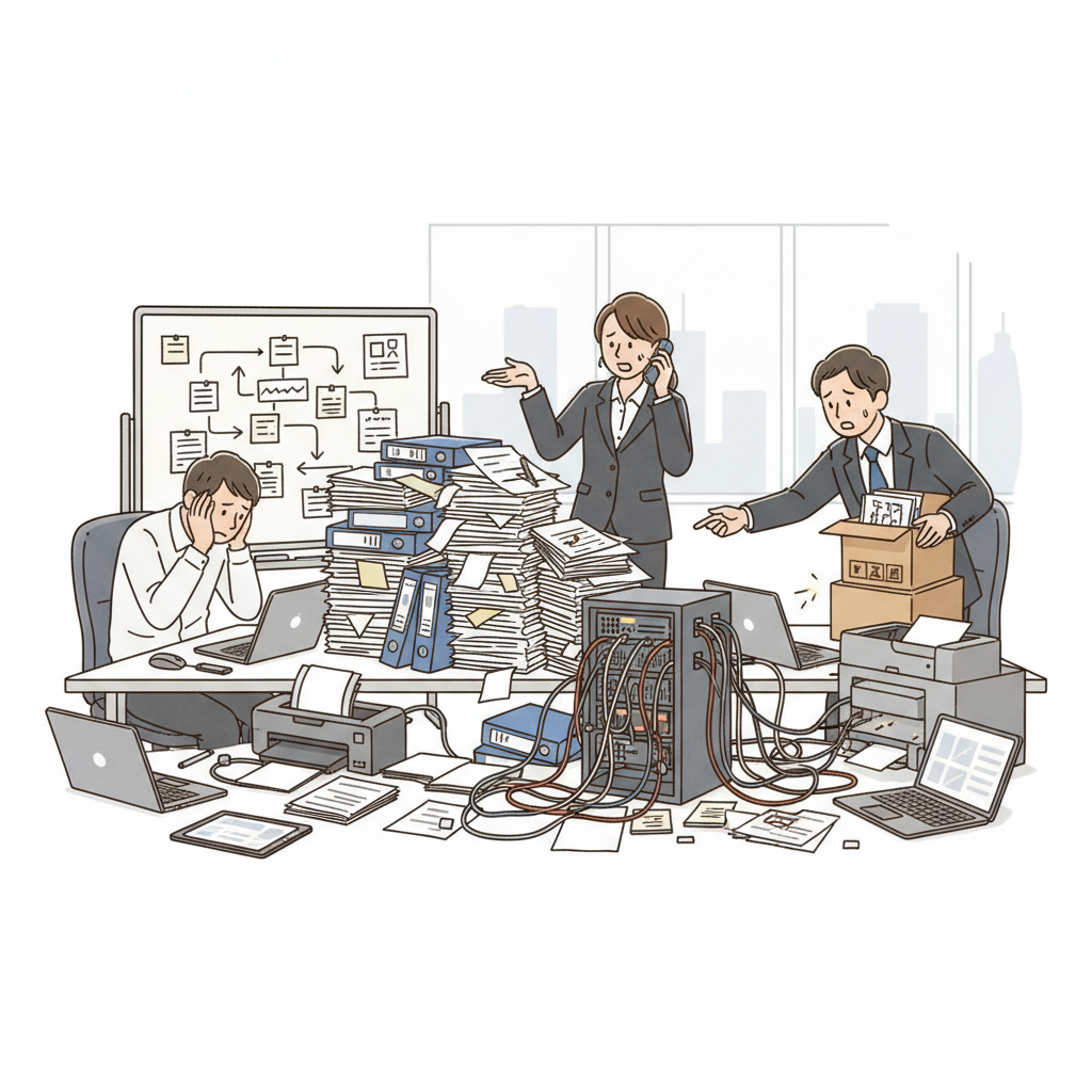 課題シーンのイラスト