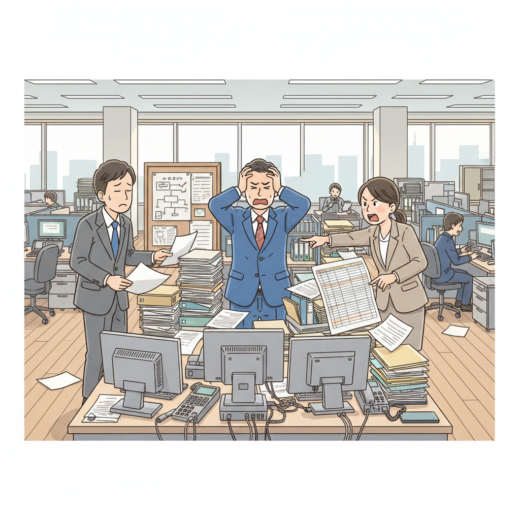 課題シーンのイラスト