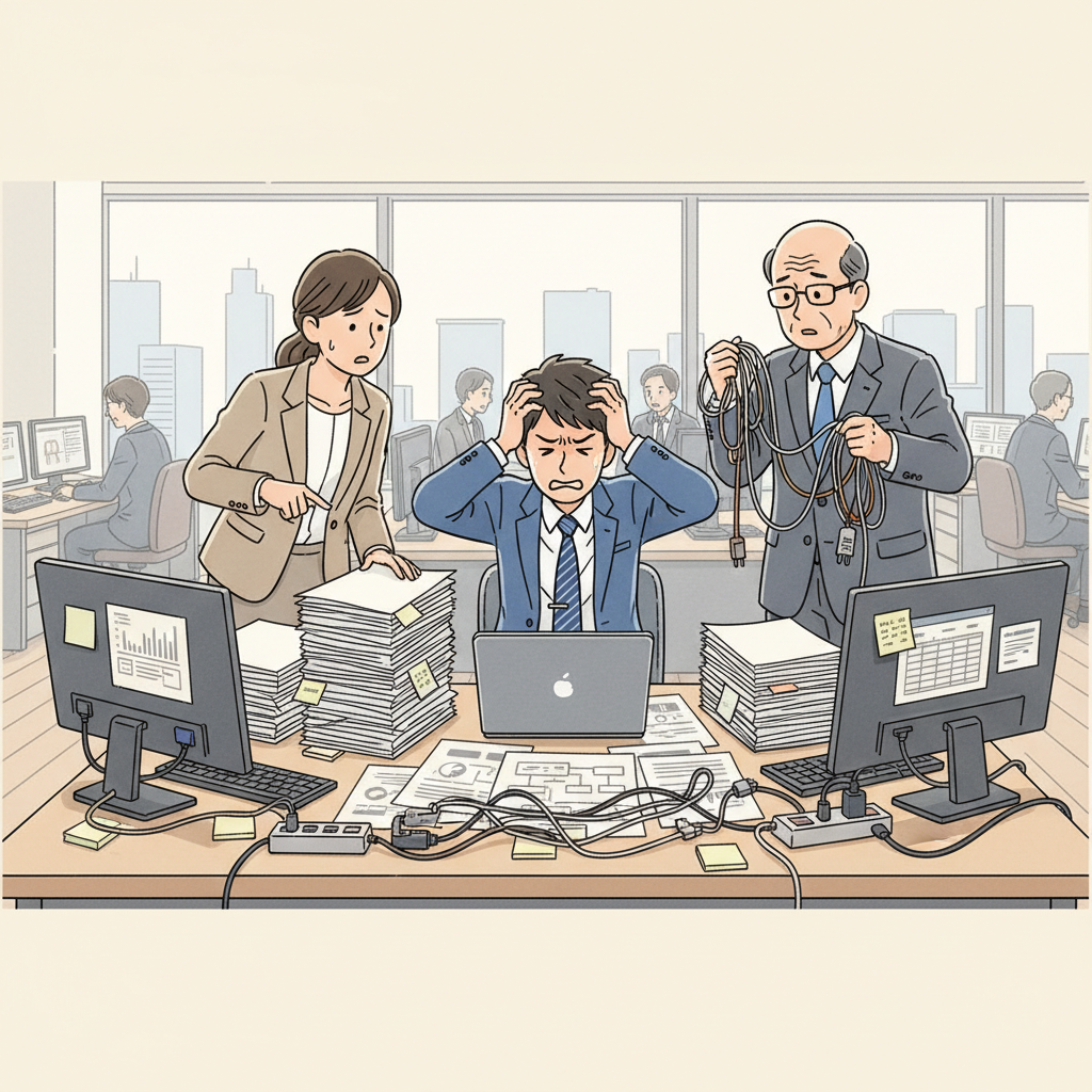 課題シーンのイラスト