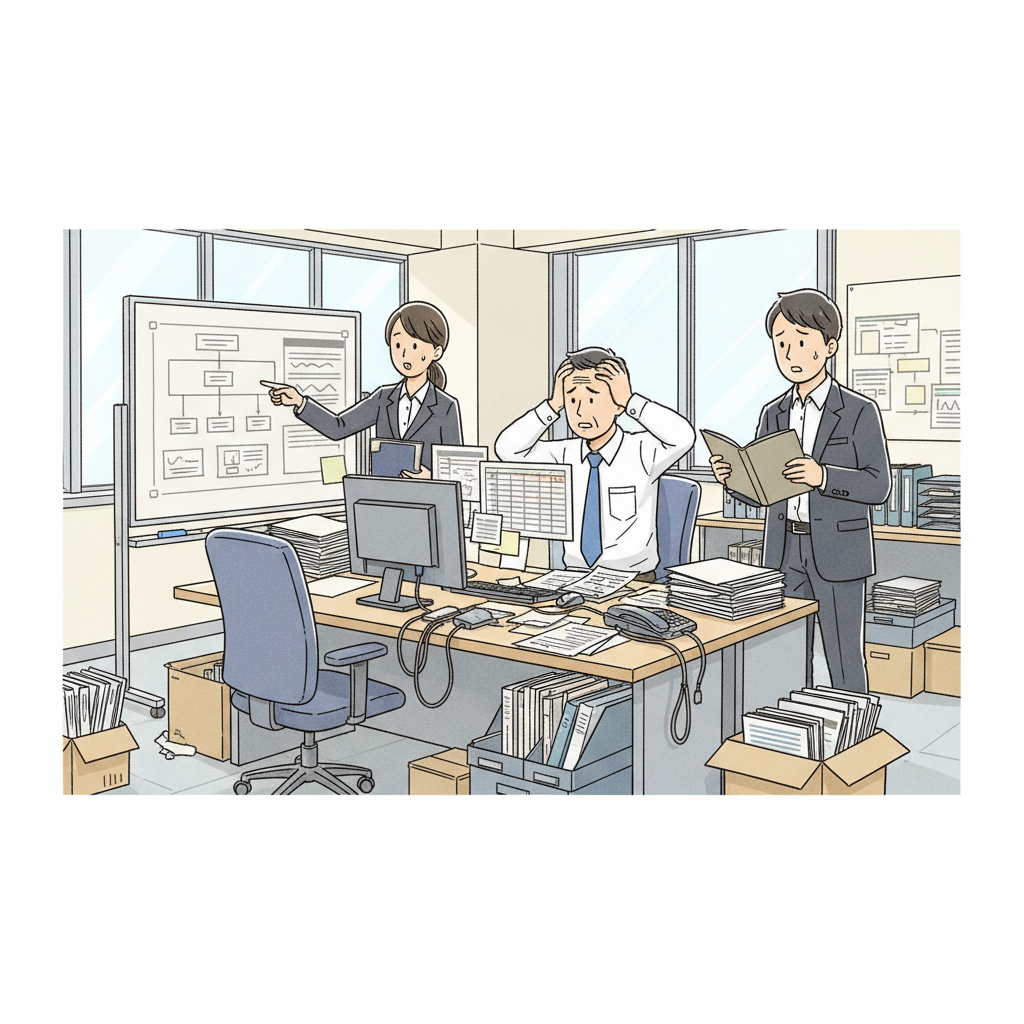 課題シーンのイラスト