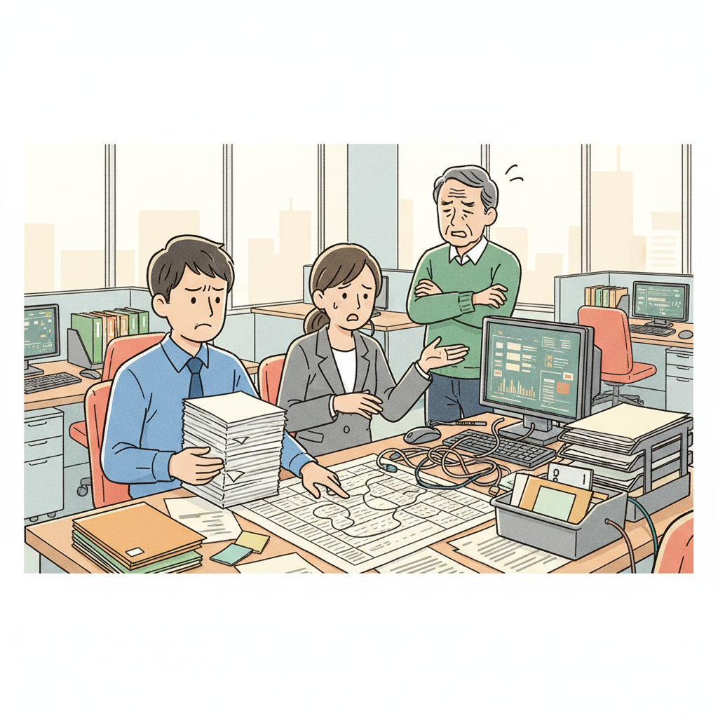 課題シーンのイラスト