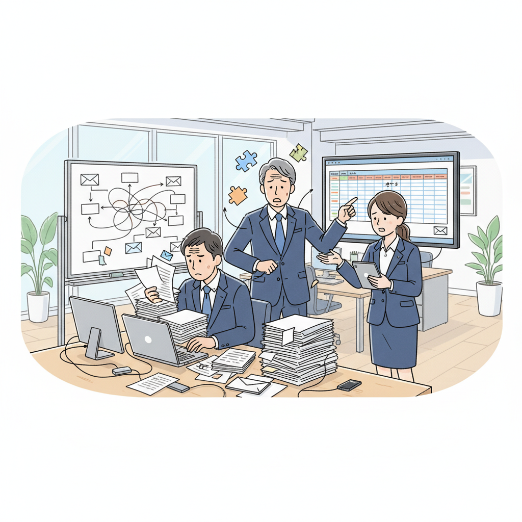 課題シーンのイラスト