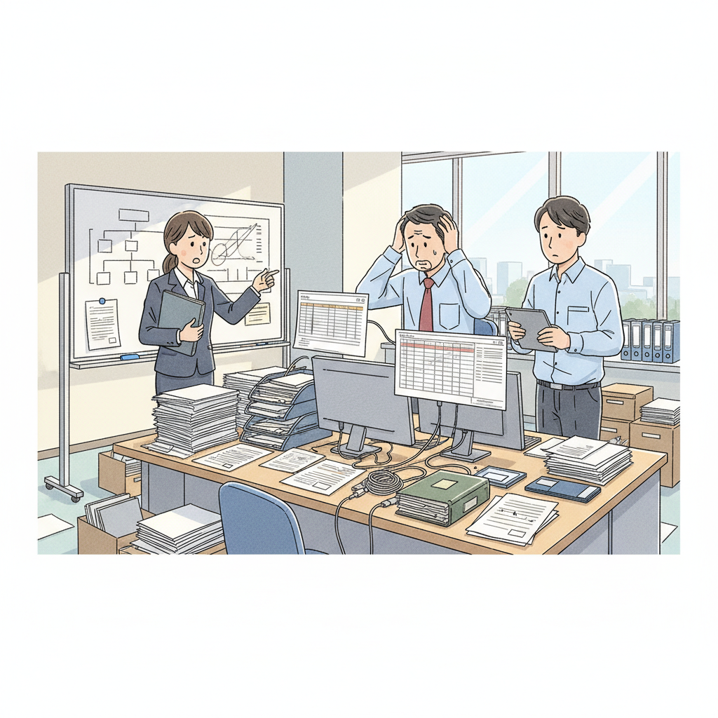 課題シーンのイラスト