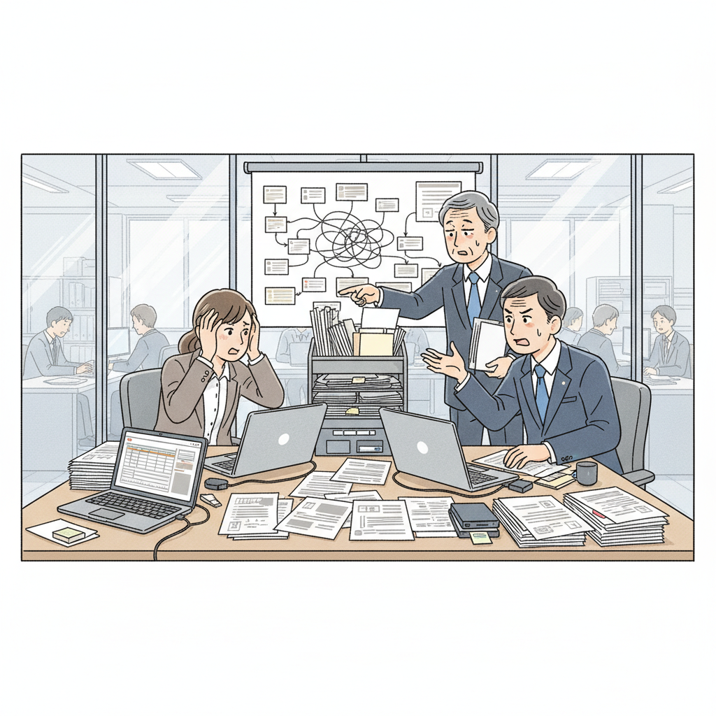 課題シーンのイラスト