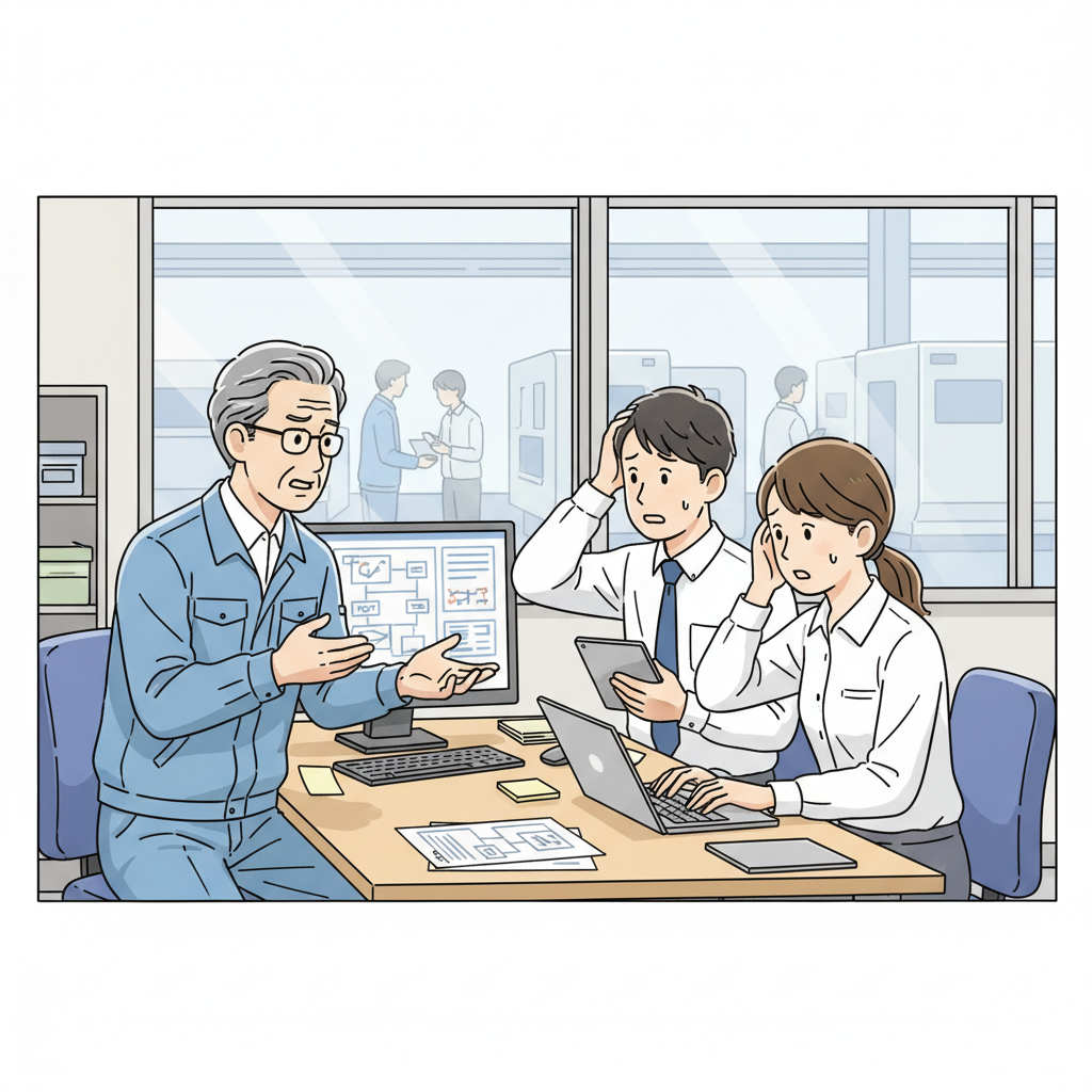 課題シーンのイラスト