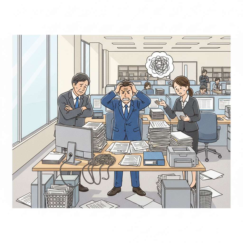 課題シーンのイラスト