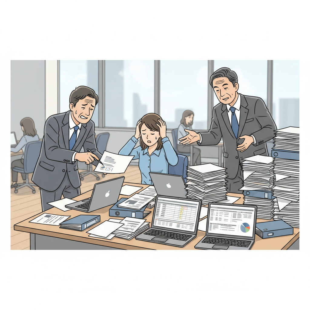 課題シーンのイラスト