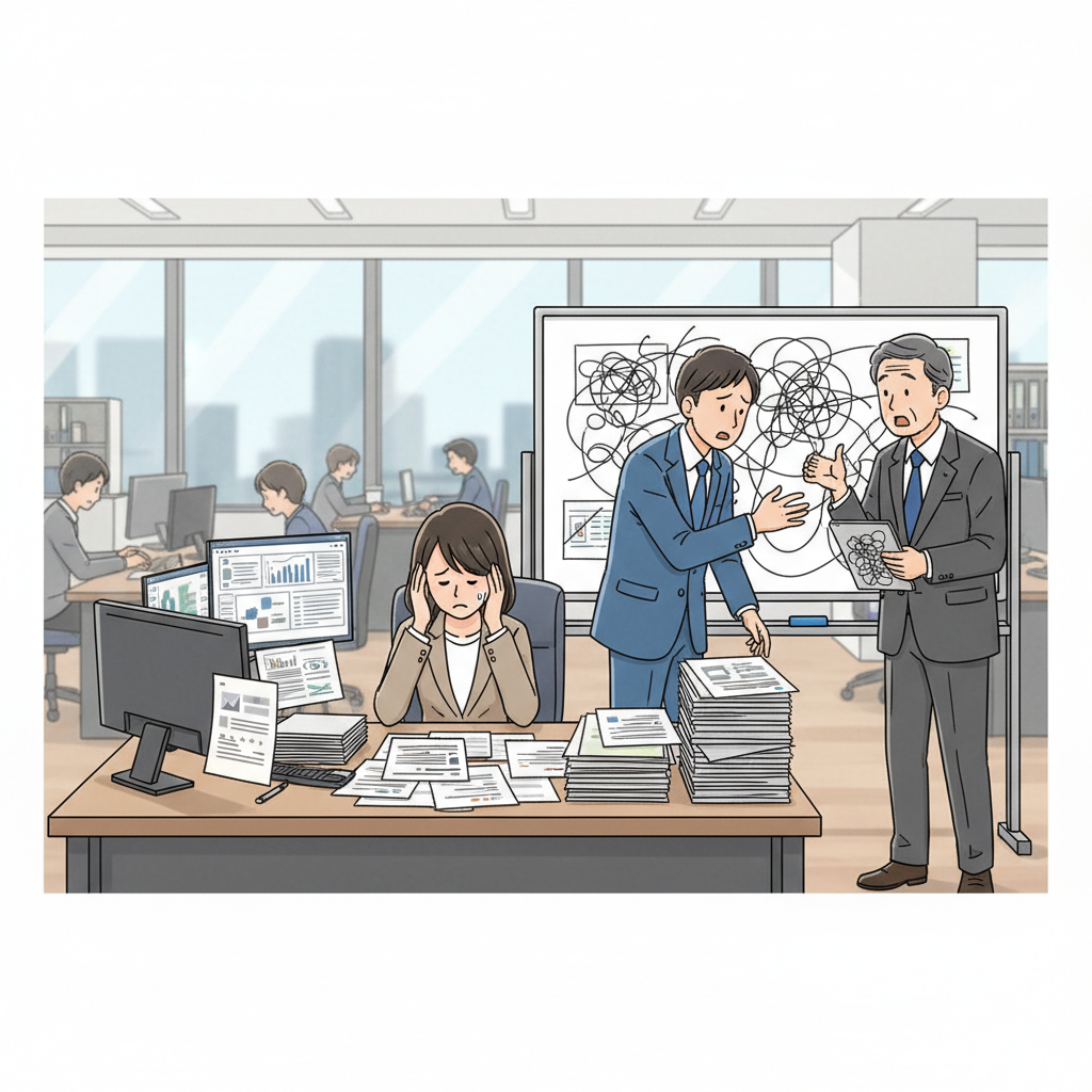 課題シーンのイラスト