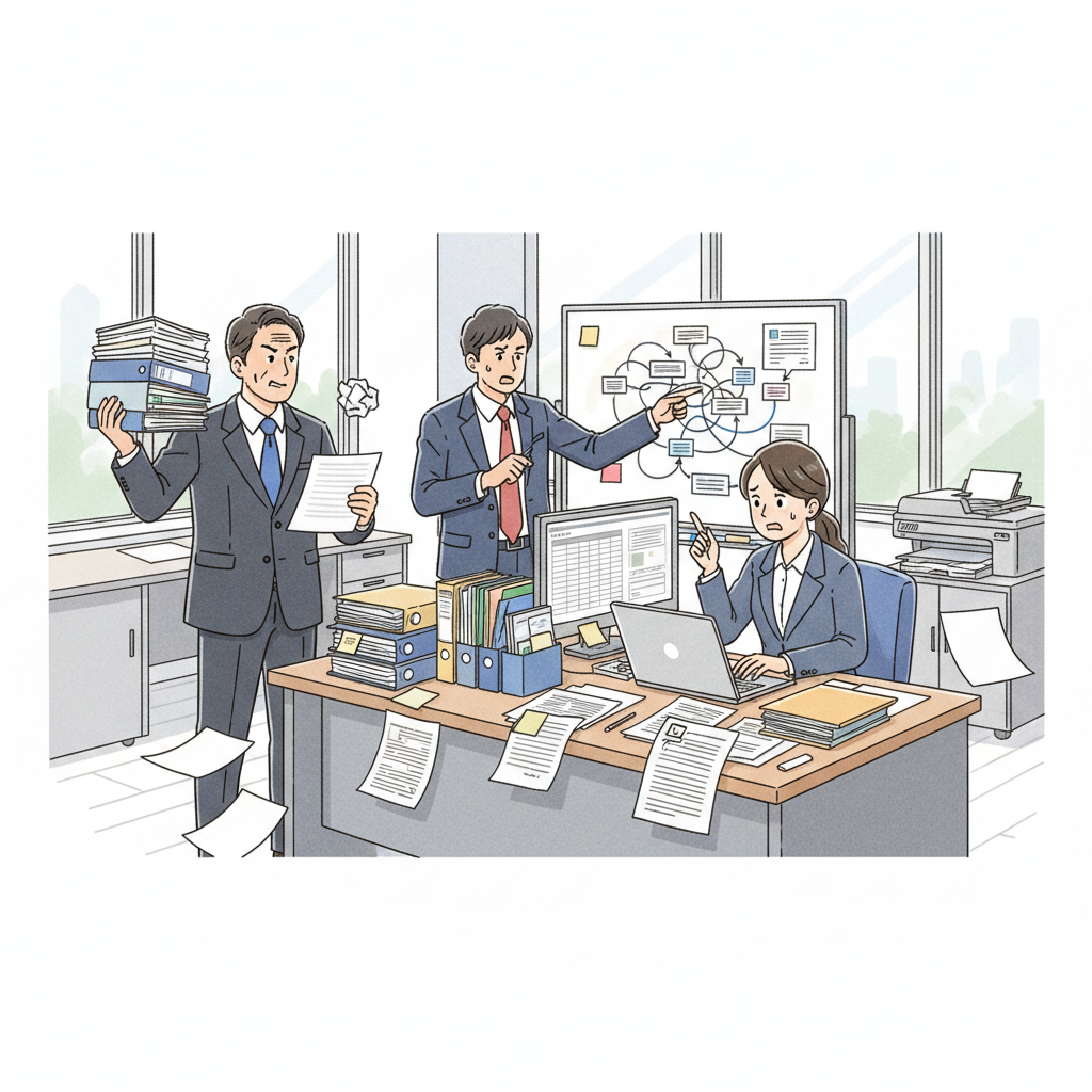 課題シーンのイラスト