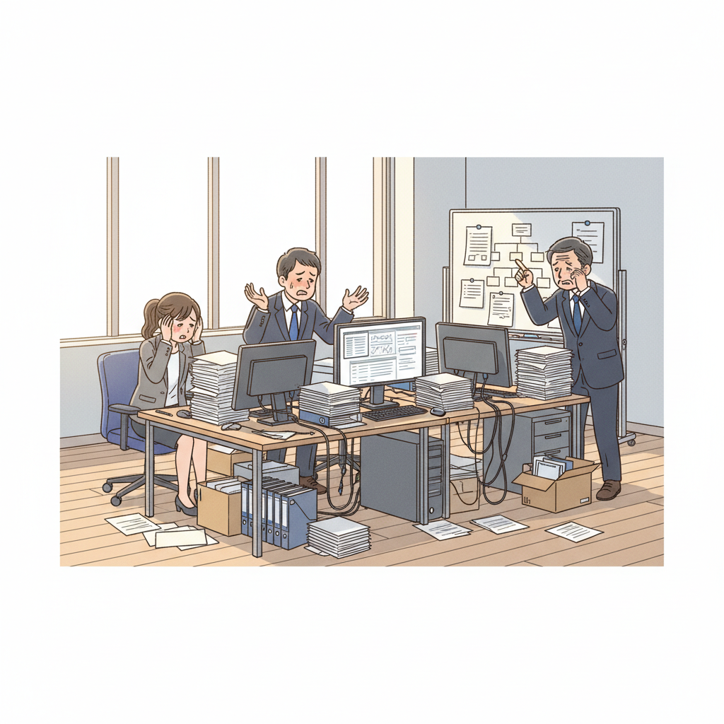 課題シーンのイラスト