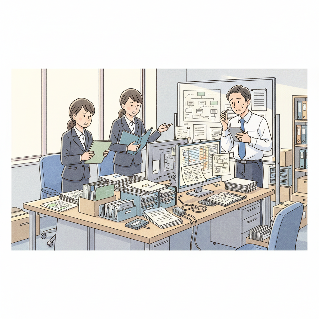 課題シーンのイラスト