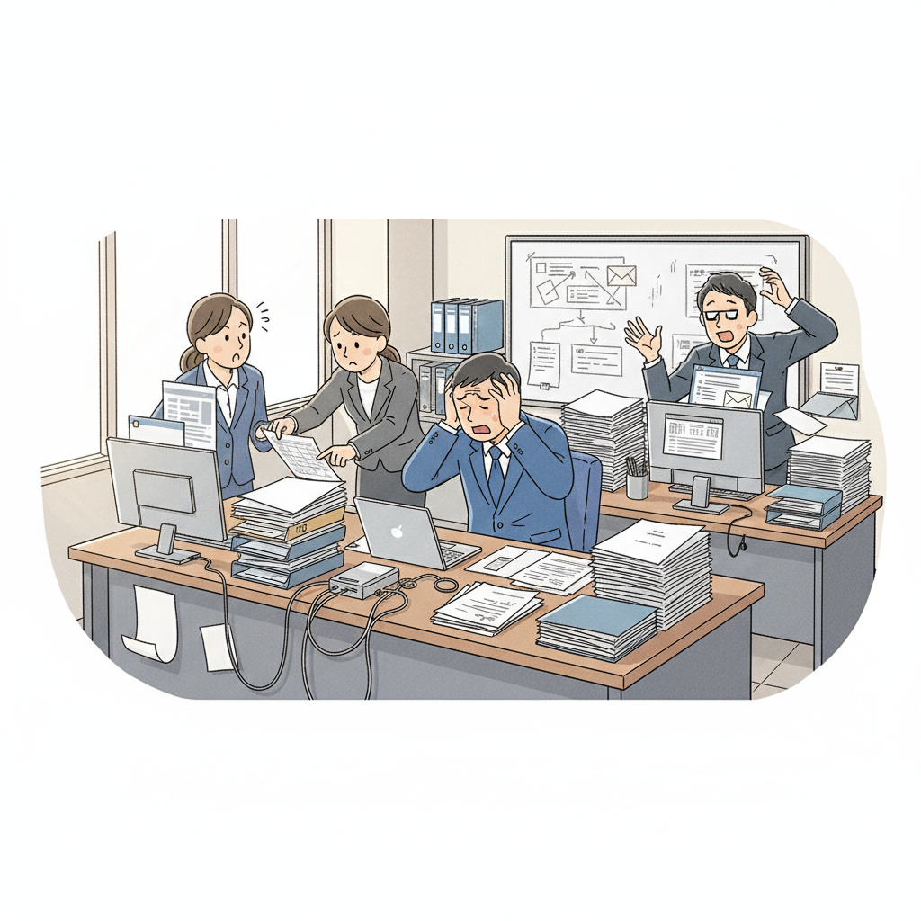 課題シーンのイラスト