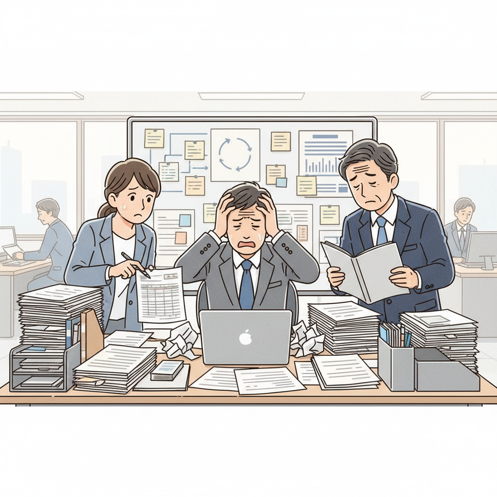 課題シーンのイラスト