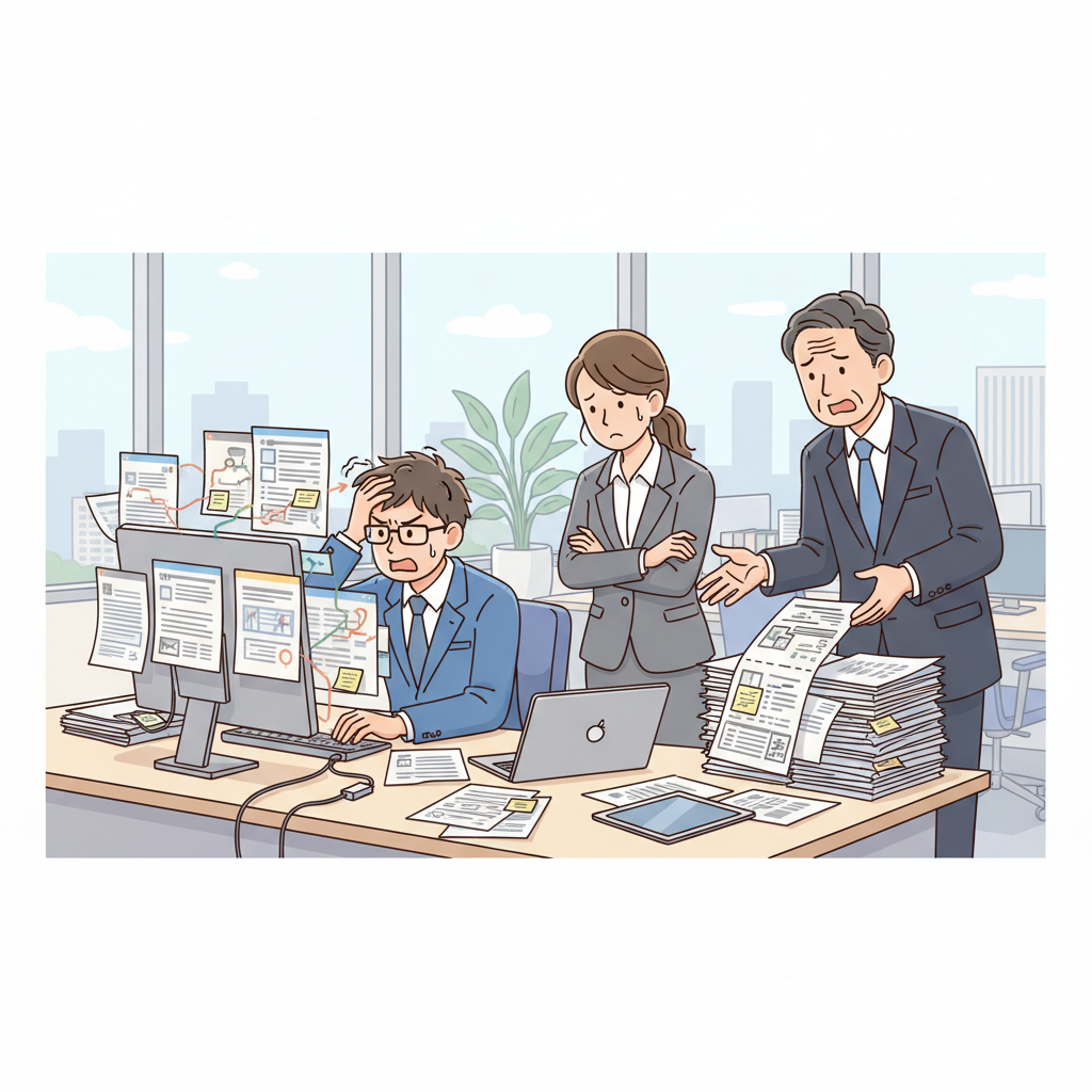 課題シーンのイラスト