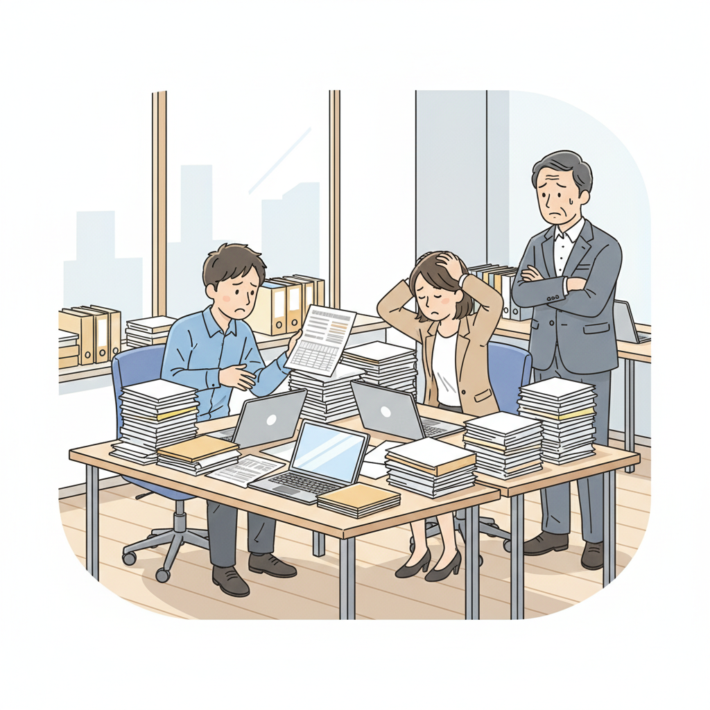 課題シーンのイラスト