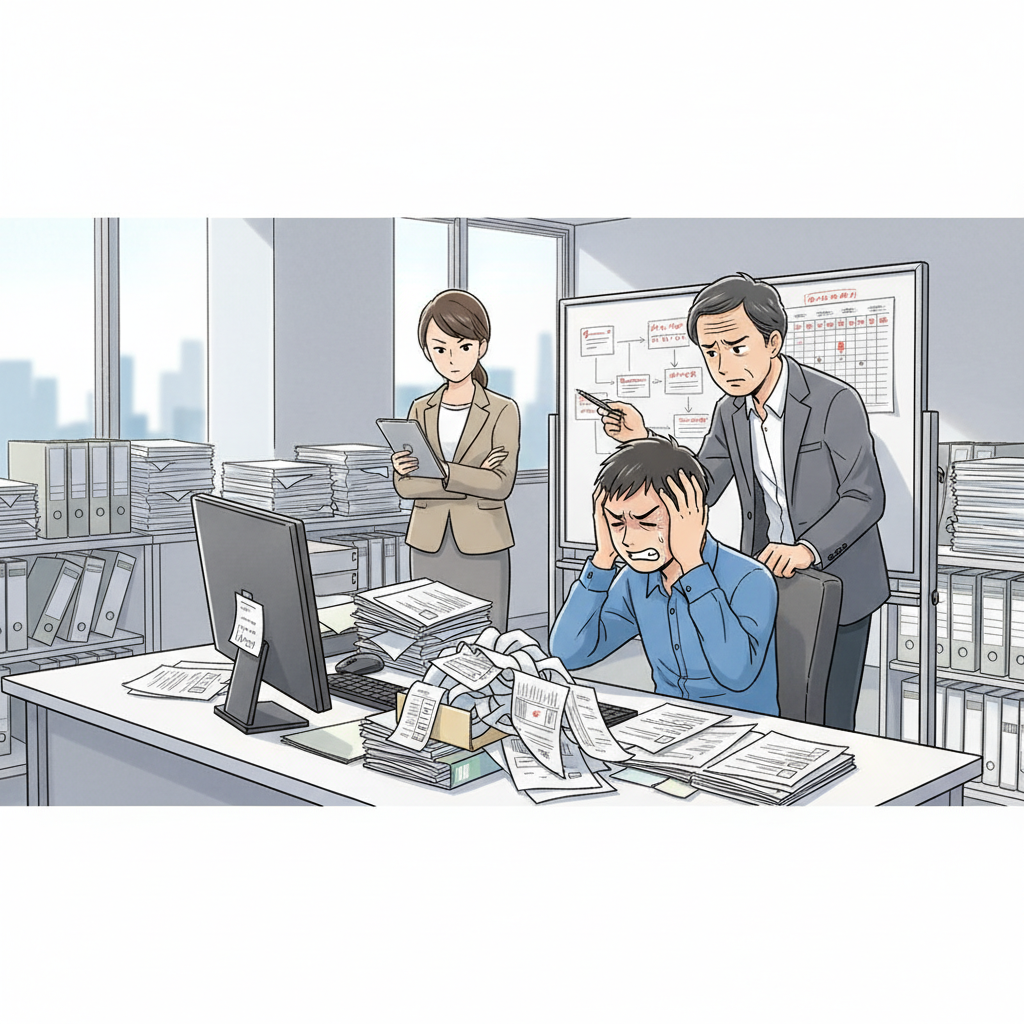 課題シーンのイラスト