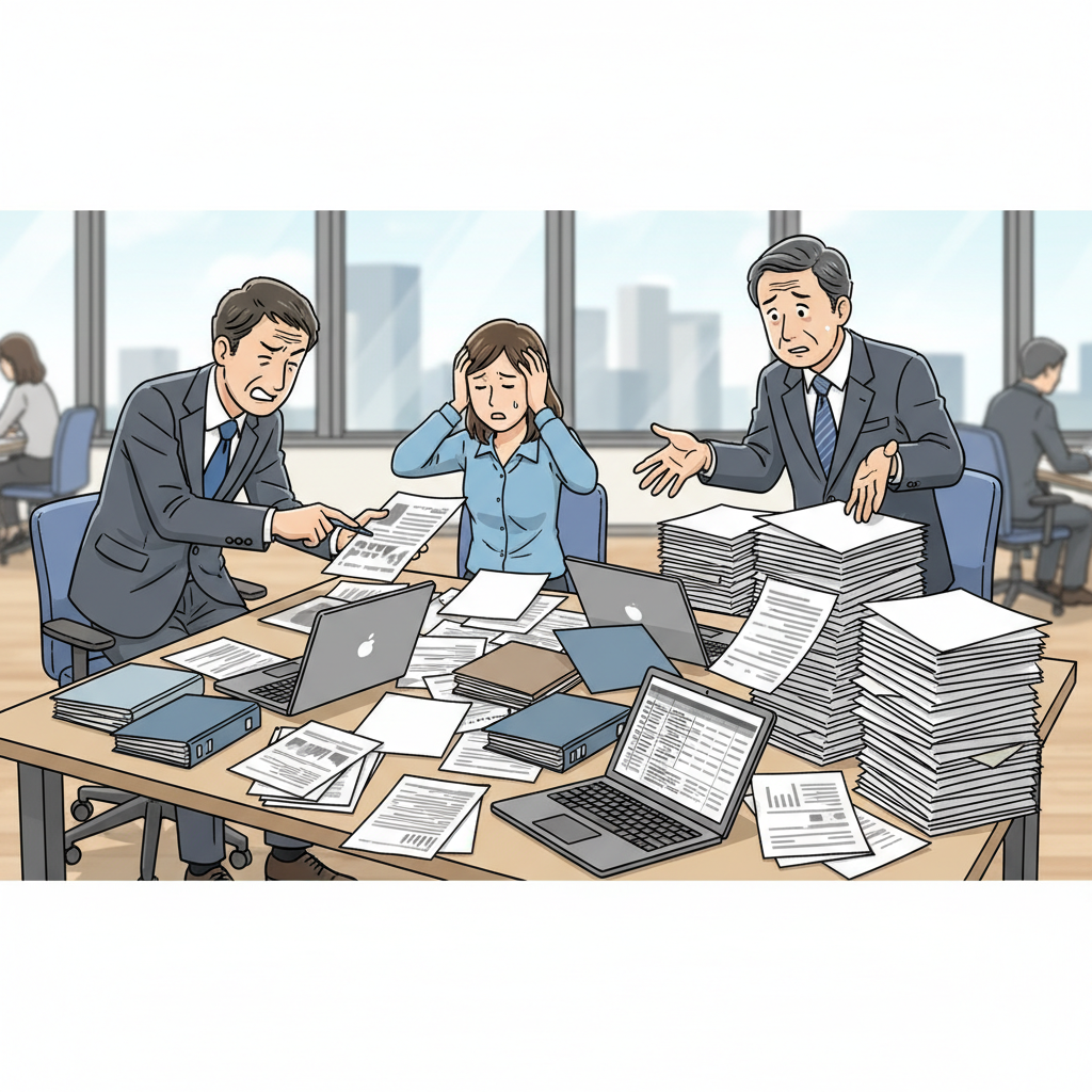 課題シーンのイラスト