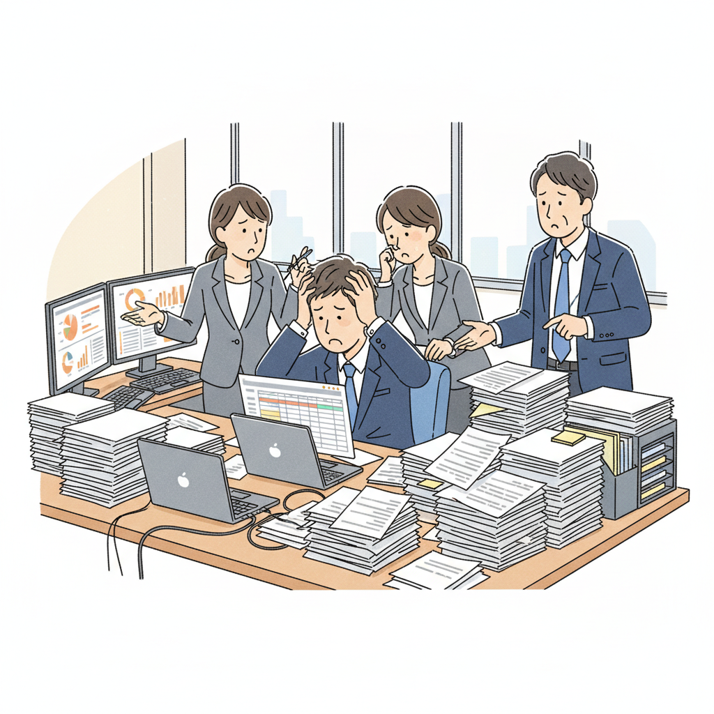 課題シーンのイラスト