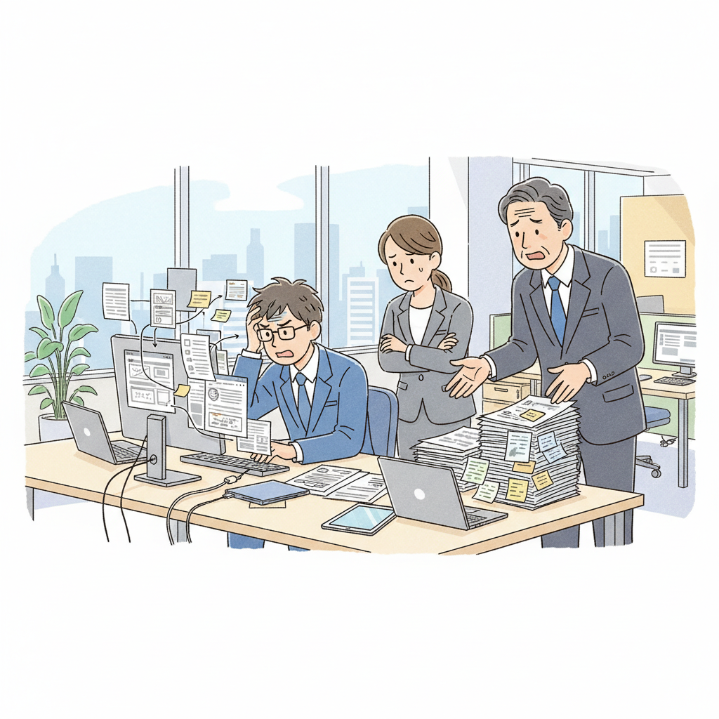 課題シーンのイラスト
