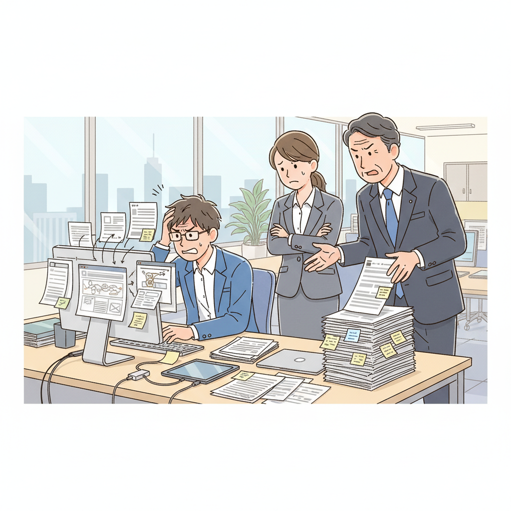 課題シーンのイラスト