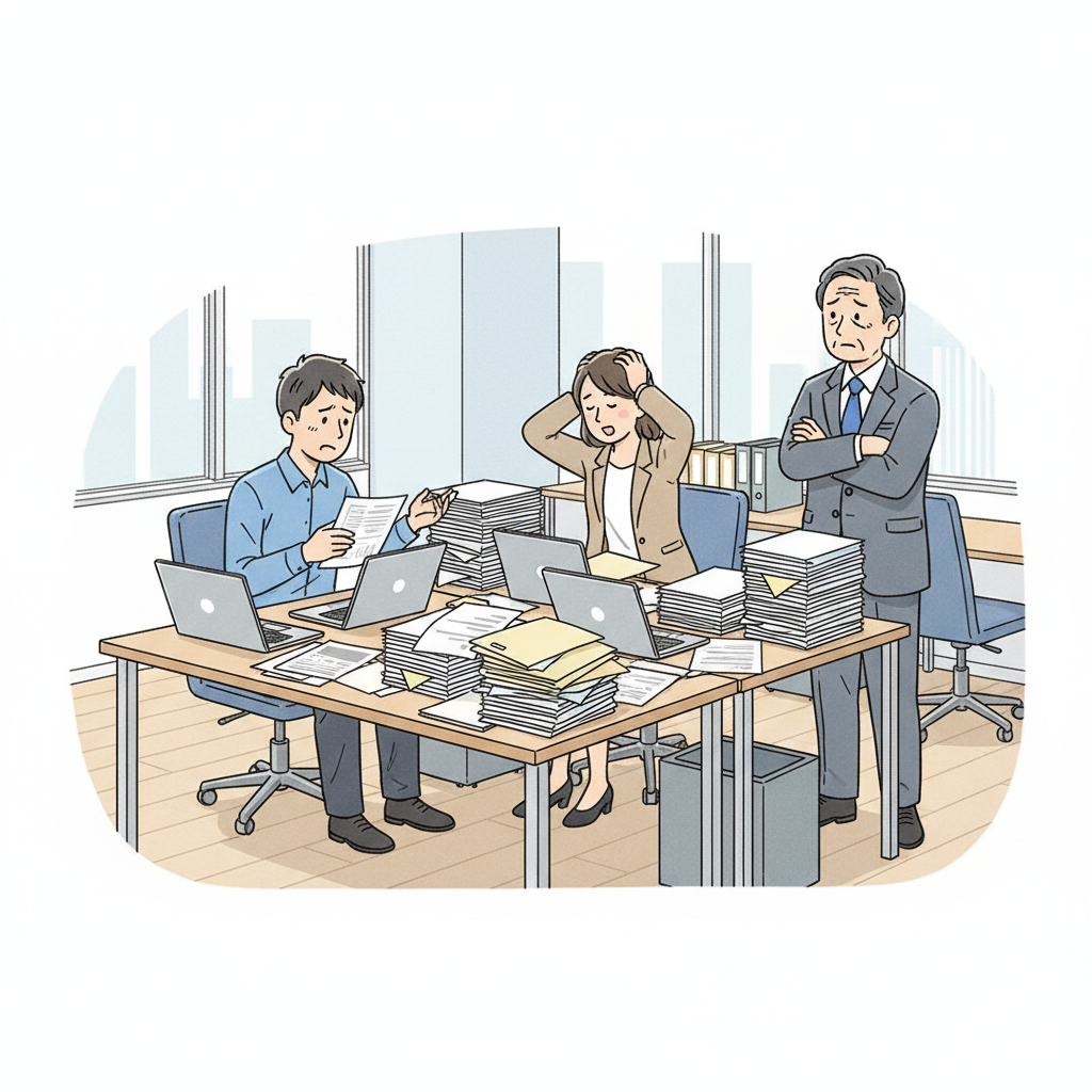 課題シーンのイラスト