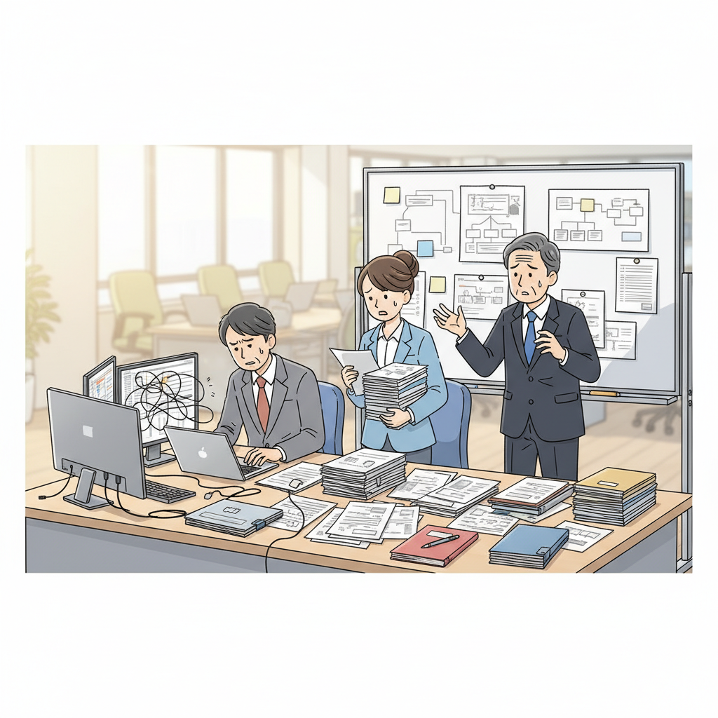 課題シーンのイラスト