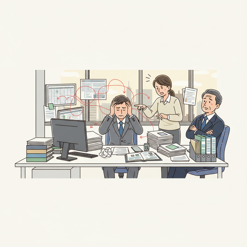課題シーンのイラスト