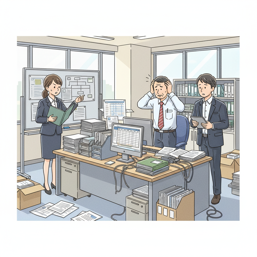 課題シーンのイラスト