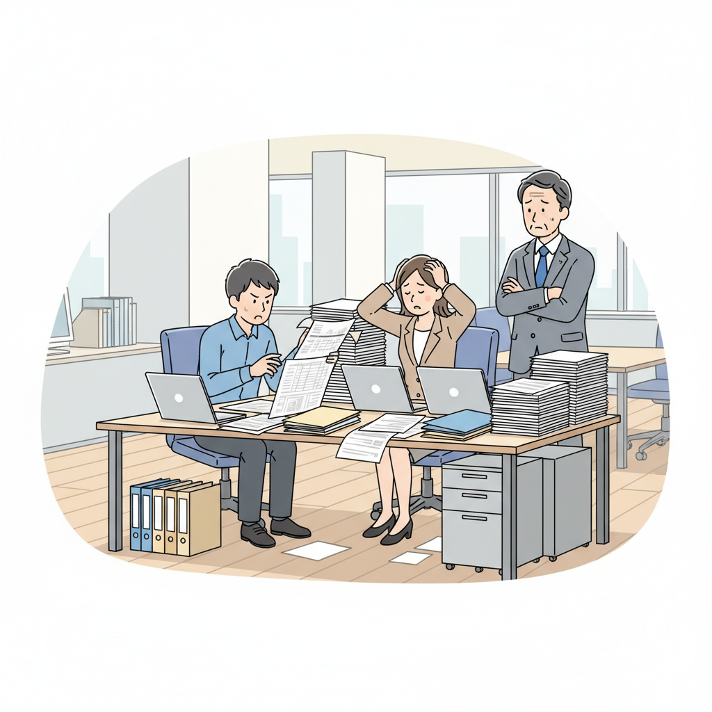 課題シーンのイラスト